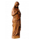Statue de la Vierge de l'Annonciation en bois naturel