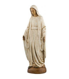 Vierge Notre Dame de grâce - 42 cm - manteau blanc
