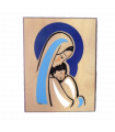 Plaque bois - Vierge Mère 10.5 cm x 13.5 cm