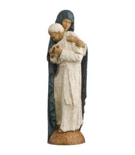 La Vierge Marie et St Jean Paul II - 27cm