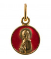 Vierge des Pyrénées rubis Plaqué or
