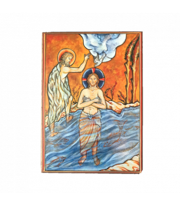 Icône du Baptême du Christ 14 cm x 10 cm