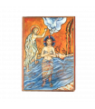 Icône du Baptême du Christ 10x14 cm