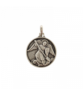 Médaille St Michel argentée