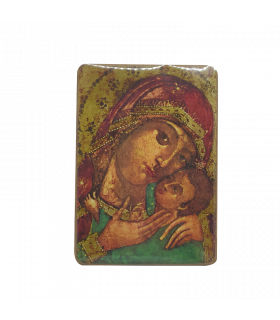 Icône de Mère de Dieu Korsun XVIIè 10 cm x 14 cm