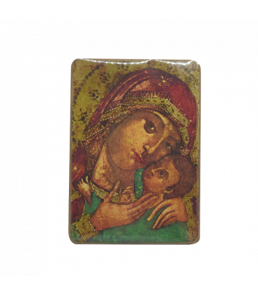 Icône de Mère de Dieu Korsun XVIIè 10 cm x 14 cm