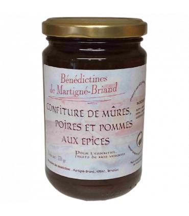 Confiture gourmande de Martigné-Briand - Mures, poires, pommes, épices