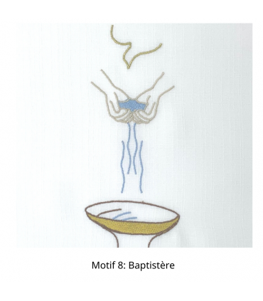 Echarpe de baptême à personnaliser + motif (pour adulte)