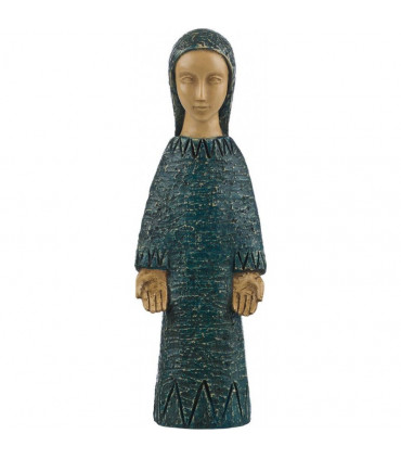 Statue de la Vierge de l'annonciation bleue - 18cm