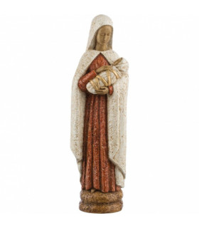 Vierge à l'enfant - Robe marron - 30cm