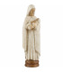 Statue de la Vierge à l'enfant en dolomie - Robe blanche - 30cm