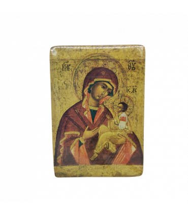 Icone mère de Dieu, Russie XVIIIè 14 cm x 10 cm