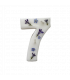 Bougie chiffrée fleurée - Chiffre 7
