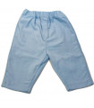 Pantalon 12 mois velours côtelé bleu tendre