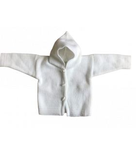 Manteau Moineau 3/6 mois blanc-Carmel de Montmartre