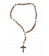 Chapelet avec croix crucifix bois olivier