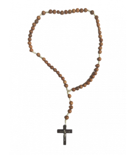 Chapelet avec croix crucifix bois d'olivier