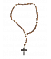 Chapelet avec croix crucifix bois d'olivier