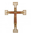 Christ prêtre robe rouge  croix blanche (33cm)