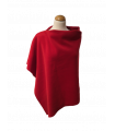 Poncho polaire rouge