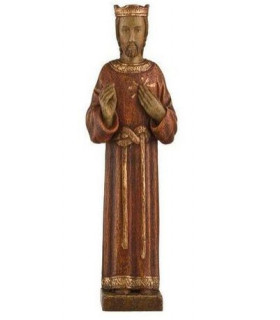 Statue du Christ Sacré Coeur en bois polychromé
