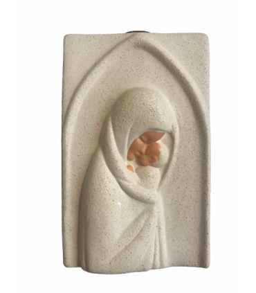 Vierge de Tendresse en terre cuite