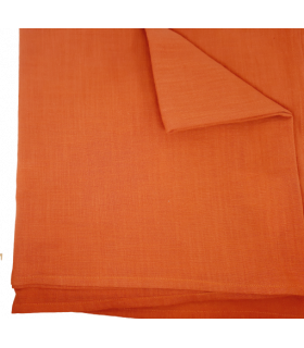 Nappe orange coton lavé 4 couverts