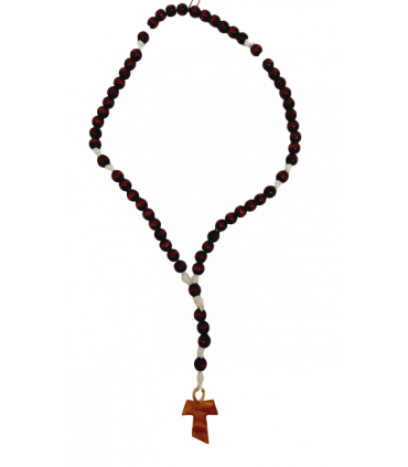 Chapelet croix tau en bois