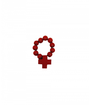 Dizainier bague élastique rouge