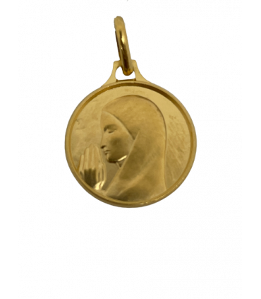 Vierge orante 14mm plaqué or