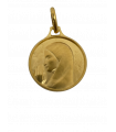 Médaille Vierge orante 14mm plaqué or