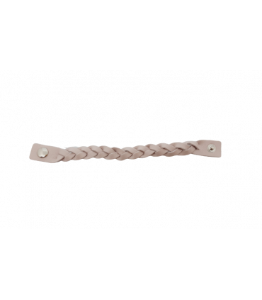 Bracelet tressé cuir rose