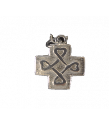 Médaille Croix Coeur argent