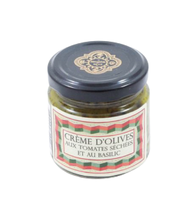 Crème d'olives aux tomates séchées et au basilic bio