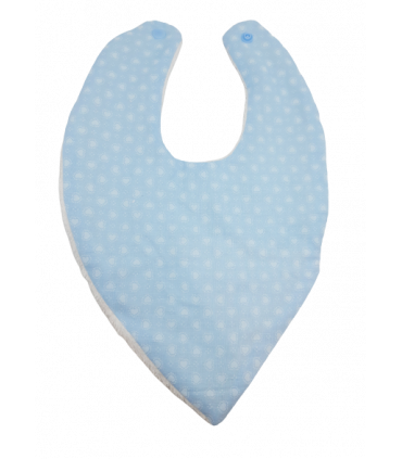 Bavoir bandana coeurs bleus 3-9mois