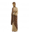 Saint Joseph aux colombes en bois 40cm blanc marron