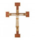 Christ prêtre avec croix rouge robe blanche 33cm
