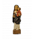 Vierge espagnole en bois de 13cm - Robe blanche et manteau noir