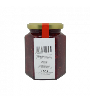 Confiture artisanale de framboise et vin grenache - Monastère de Jassonneix