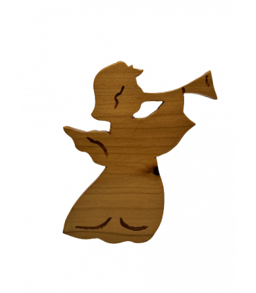 Ange fille en bois - Abbaye de Solesmes