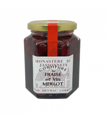 Confiture de fraises et vin merlot - Monastère du Jassonneix
