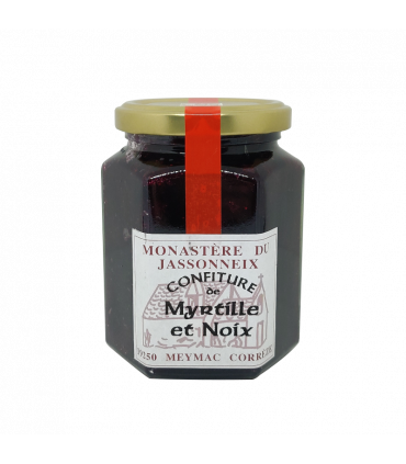 Confiture artisanale à la myrtille et aux noix du monastère du Jassonneix
