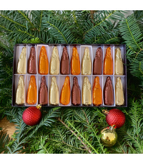Chocolats de Noël bouteilles fourré liqueur - Abbaye de Bonneval