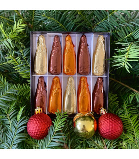 Chocolats de Noël bouteilles fourrées liqueur 120 g - Abbaye de Bonneval
