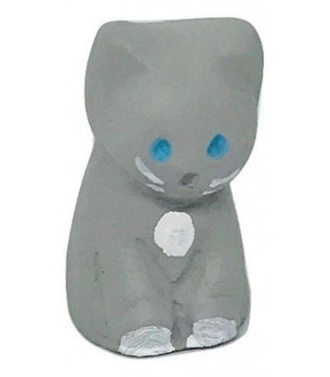 Santon Jouarre - Crèche B2 - Petit chat gris