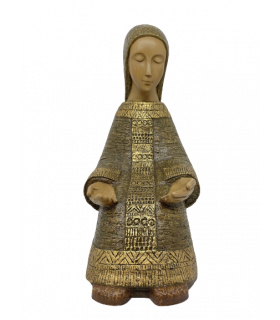 Santon Vierge Marie bleue paysanne - Crèche de Mougères