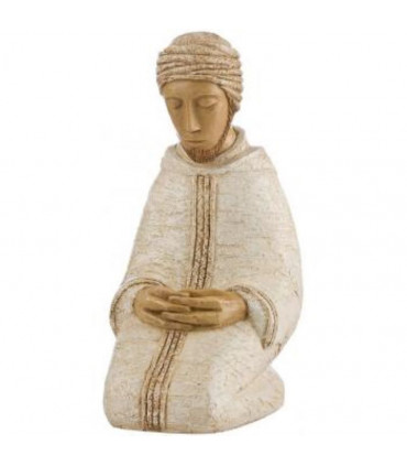 Santon de Saint Joseph - Blanc-Bronze - 27cm
