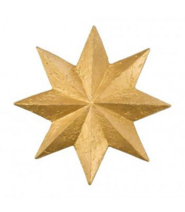 Grande étoile dorée en bois de 11cm
