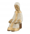 Vierge Marie blanc doré paysanne
