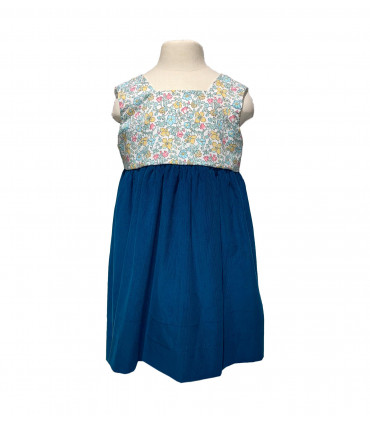 Robe Philippa bleu canard 3 ans